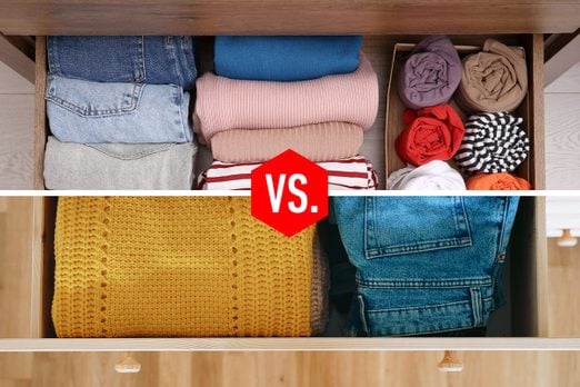 Roll Vs Fold Clothes